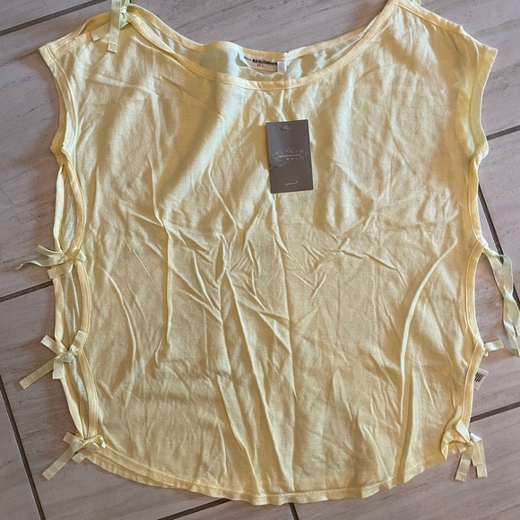 Pilcro Yellow Cotton Side Ties Shirt NWT Small - Picture 1 of 8